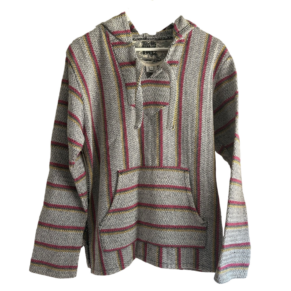 Señor Lopez Striped Baja Hoodie with Front Pocket
